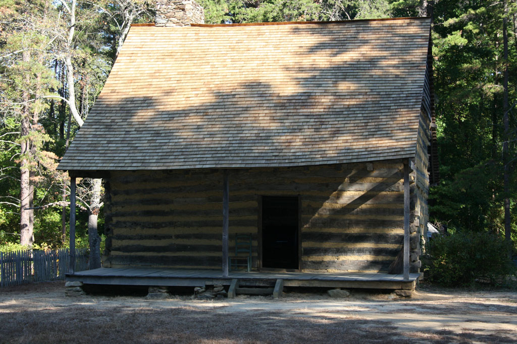 The Allen House, a log home occupied by Rachel and John Allen and their family in the late 1700s