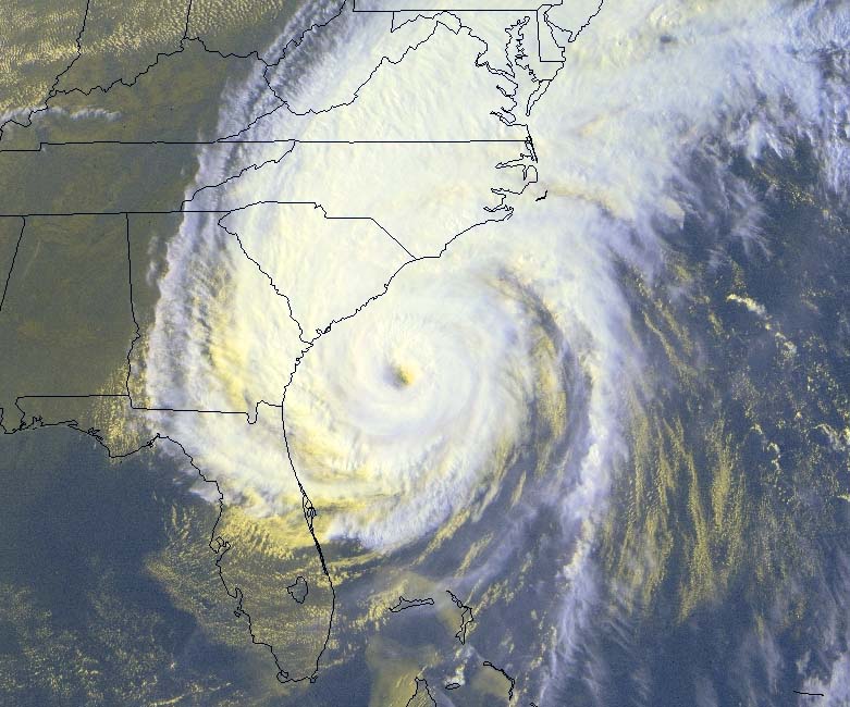 Satellite view of Hurricane Floyd.