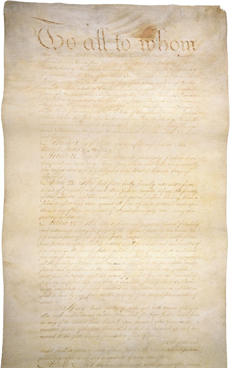 The Articles of Confederation (page 1) The Articles of Confederation (page 1)