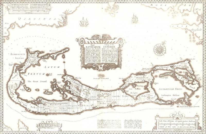 John Speed's 1676 map of Bermuda