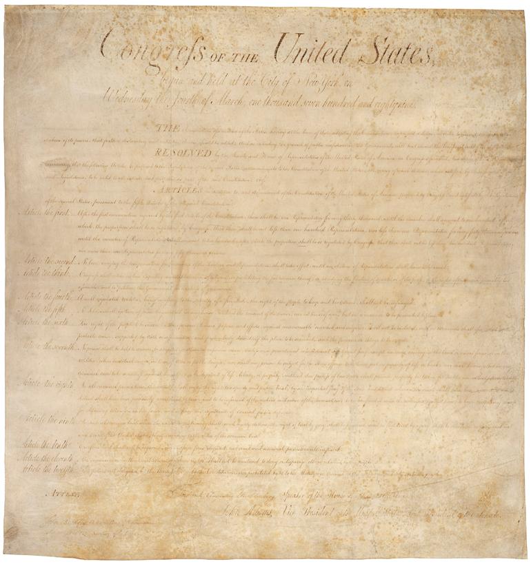 The Bill of Rights The Bill of Rights