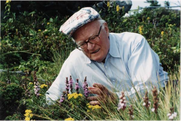 Hugh Morton with endangered wildflowers