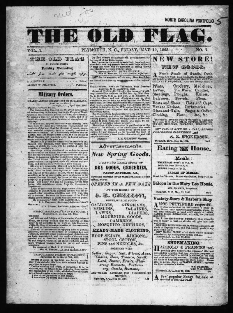 The Old Flag, May 26, 1865 The Old Flag, May 26, 1865