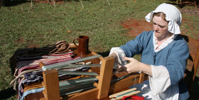 Weaving on a loom