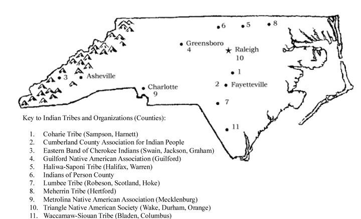 <img typeof="foaf:Image" src="http://statelibrarync.org/learnnc/sites/default/files/images/intrigue_tribemap.jpg" width="720" height="436" alt="Map of state-recognized Indian tribes and organizations in NC" title="Map of state-recognized Indian tribes and organizations in NC" />