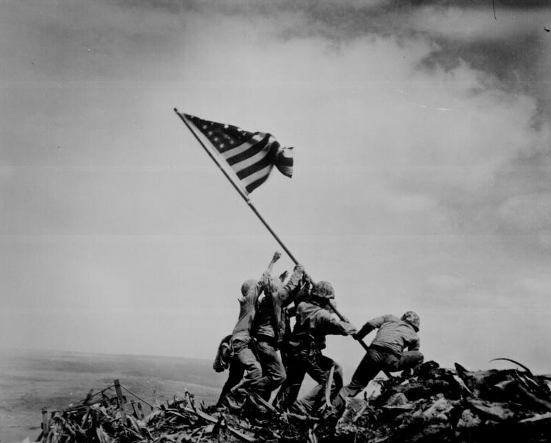Raising the flag on Iwo Jima Raising the flag on Iwo Jima