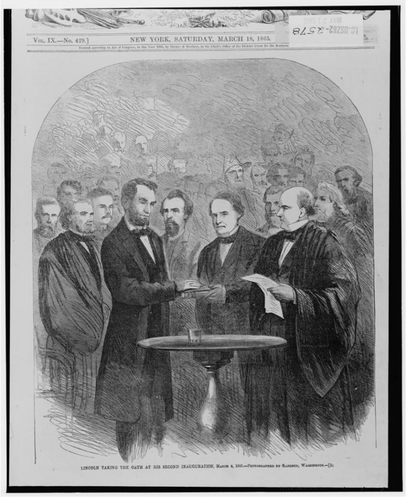 <img typeof="foaf:Image" src="http://statelibrarync.org/learnnc/sites/default/files/images/lincoln_illustration.jpg" width="838" height="1024" alt="Lincoln's second inauguration, March 4, 1865" title="Lincoln's second inauguration, March 4, 1865" />