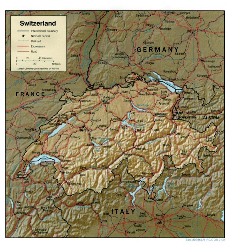 Switzerland (relief map)