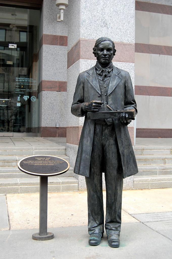 Thomas Day statue Thomas Day statue