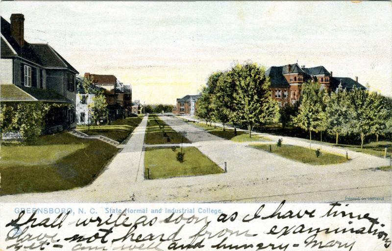 Postcard showing the State Normal and Industrial College Postcard showing the State Normal and Industrial College
