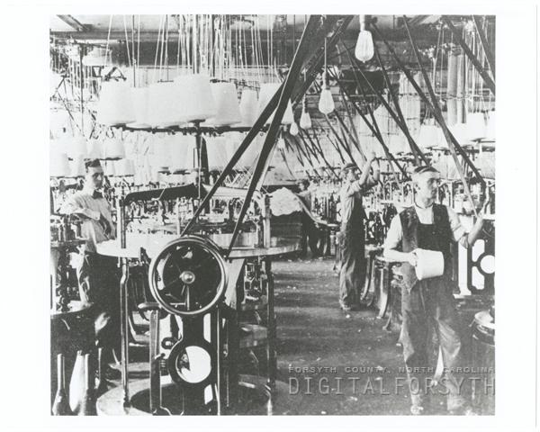 Inside the first Hanes Knitting factory Inside the first Hanes Knitting factory