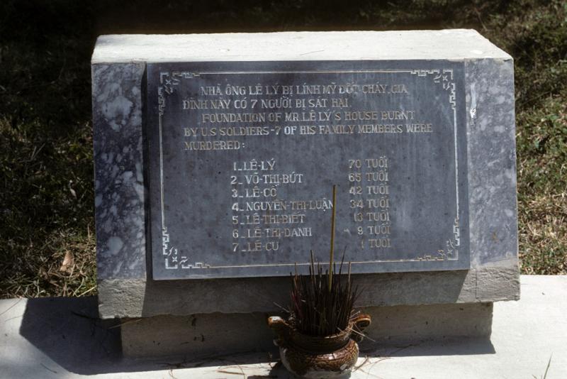 <img typeof="foaf:Image" src="http://statelibrarync.org/learnnc/sites/default/files/images/vietnam_120.jpg" width="1024" height="683" alt="Stone monument on house foundation of family killed at My Lai" title="Stone monument on house foundation of family killed at My Lai" /> <img typeof="foaf:Image" src="http://statelibrarync.org/learnnc/sites/default/files/images/vietnam_120.jpg" width="1024" height="683" alt="Stone monument on house foundation of family killed at My Lai" title="Stone monument on house foundation of family killed at My Lai" />