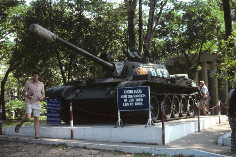 <img typeof="foaf:Image" src="http://statelibrarync.org/learnnc/sites/default/files/images/vietnam_164.jpg" width="1024" height="683" alt="Tank monument and tourists at Reunification Palace in Ho Chi Minh City" title="Tank monument and tourists at Reunification Palace in Ho Chi Minh City" />