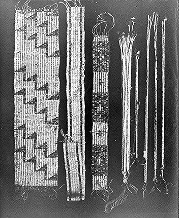 String and belt wampum, ca. 1890. From the collection of the National Archives.