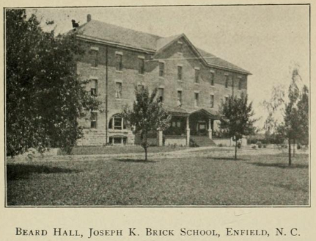 Beard building, Joseph K. Brick School, from A Crusade of Brotherhood, A History of the American Missionary Association, 1909.