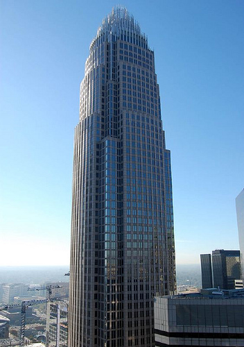 The Bank of America building in Charlotte, 2008. Image from Flickr user James Willamor/Willamor Media.