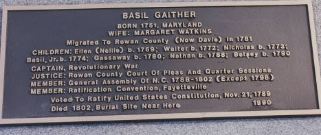 Basil Gaither Plaque. Image courtesy of DigitalNC. 