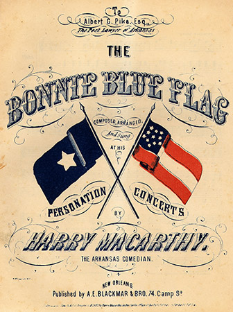 Sheet music for the song 'The Bonnie Blue Flag' by Harry Macarthy, 1861. Image from the Duke University Libraries Digital Collections.