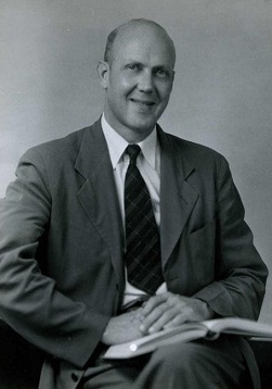 Photo of Dr. Christopher Crittenden, Director of the State Dept. Of Archives & History, Summer, 1952. Studio Portrait.