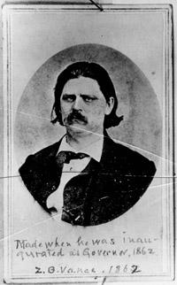 Portrait Zebulon Vance. Made when Vance was inaugurated Governor of NC, 1862. Photograph no. 53.15.544. From the Barden Collection, North Carolina State Archives.