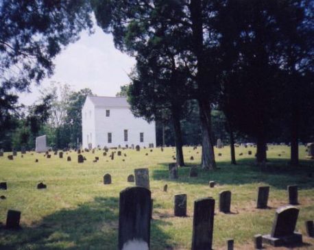 "Old St. Pauls Lutheran Church." Organized before 1771 as a union church by German settlers. Present building erected ca. 1820. NC Highway Historical Marker O-63. Courtesy of North Carolina Office of Archives & History. 