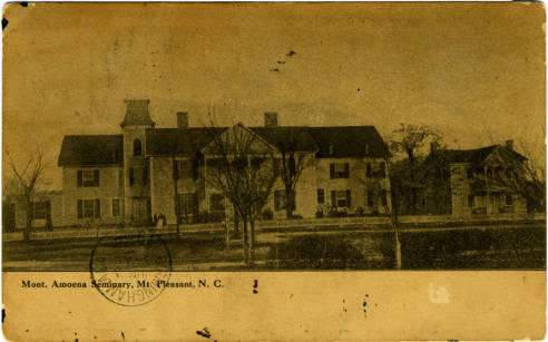 Mont. Amoena Seminary, Mt. Pleasant, N. C. , ca 1908. Image courtesy of the North Carolina Collection. 