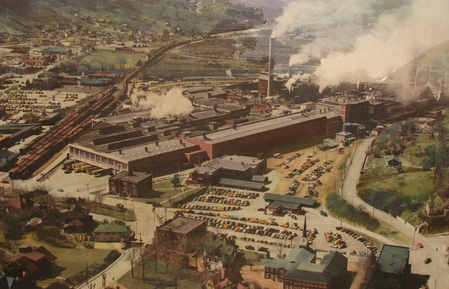 Picture of the Champion Paper Mill in Canton, N.C. circa 1950.