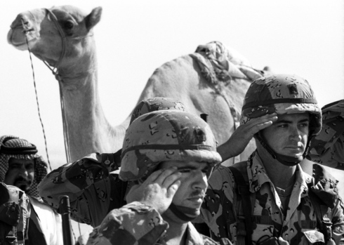 Operation Desert Shield Saudi Arabia, Aug. 9, 1990. Image courtesy of Fort Bragg, U.S. Army.