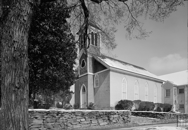Photograph of the Hillsborough Presbyterian Church, Hillsborough, NC.  From the Historic American Buildings Survey, Library of Congress Prints & Photographs Online. 