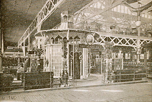North Carolina Exhibit in the Agricultural Building, World's Columbian Exposition 1893. Image from the State Library of North Carolina.