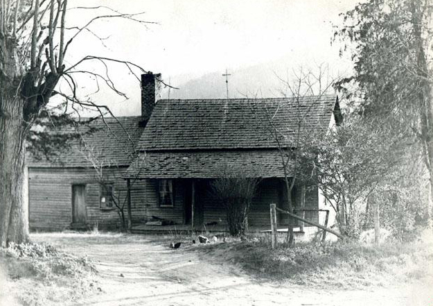Photograph of the birthplace of Zebulon B. Vance, 1936. Image from the North Carolina Museum of History.