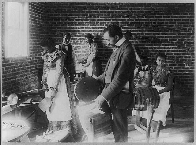 Butter making at Agricultural and Mechanical College, Greensboro, N.C, 1899. Image courtesy of University of Miami. 