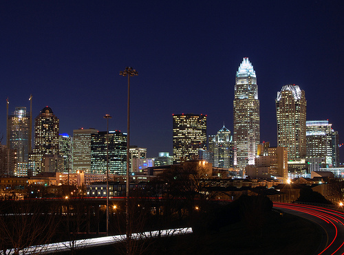 "Charlotte Skyline." Belmont, Charlotte, NC, US, January 8, 2007. Available from: Flickr Commons user James Willamore. 