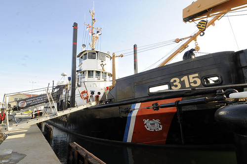 The CGC Smilax, the Coast Guards oldest cutter at Fort Macon, 2011. Image courtesy of the U.S. Coast Guard. 