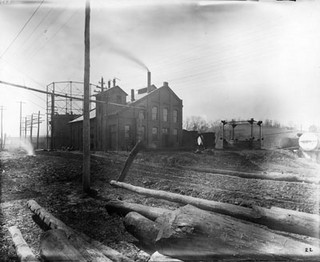 Asheville, NC, gas plant, no date (probably c.1910's - 1920's). From CP&L Collection, PhC.68, North Carolina State Archives, call #:  PhC68_1_12. 