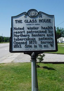 The Glass House NC Historical Marker G-74. 