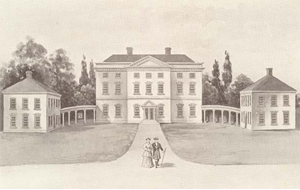 "Illustration of Tryon Palace--1770" from Powell, Emma H. New Bern, North Carolina Founded by De Graffenried in 1710: Colonial New Bern, New Bern of To Day, 1905.