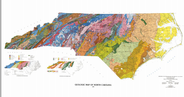 Link to Geologic Survey of North Carolina.  From the USGS, NCDENR.