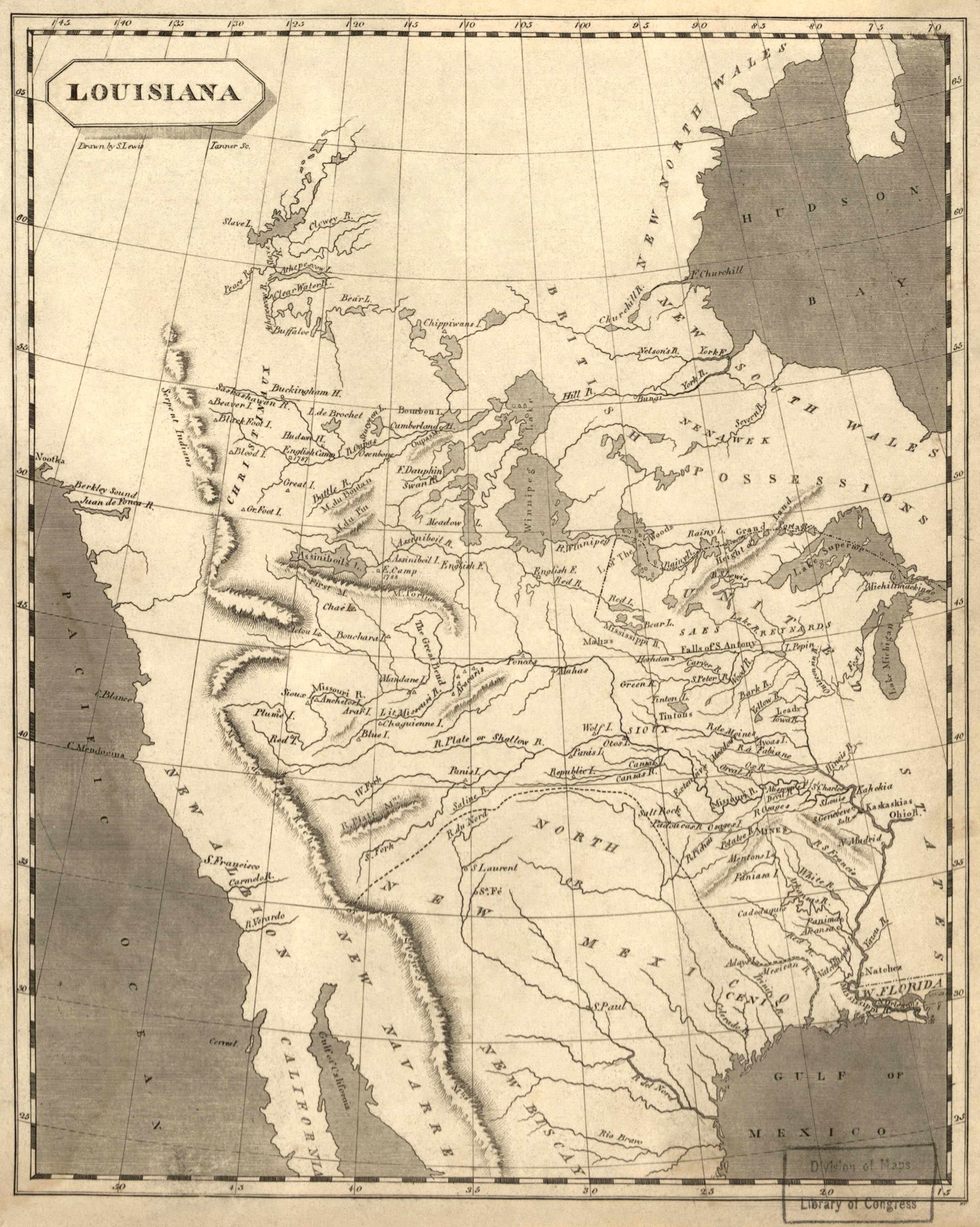 Map of Louisiana, 1804