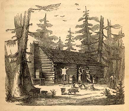 a log house in North Carolina
