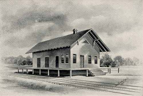 Railway station, Charlotte, 1888