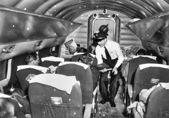 Interior of a Piedmont Airlines plane, 1950. Courtesy of North Carolina Office of Archives and History, Raleigh.