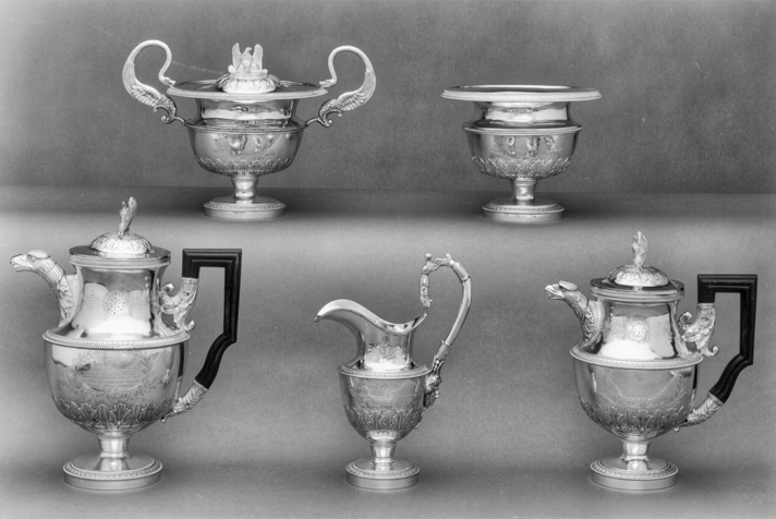 The Blakeley tea and coffee service. Photograph courtesy of the North Carolina Museum of Art, Raleigh. Gift of Mr. and Mrs. Charles Lee Smith Jr., in honor of Dr. Robert Lee Humber.