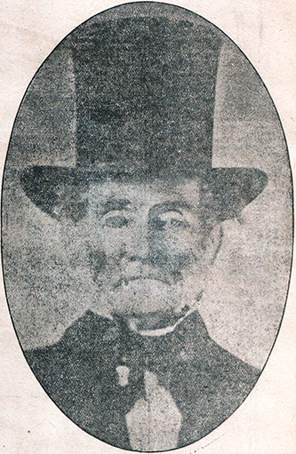 A photograph of Eli Washington Caruthers printed in a 1922 newspaper article. Image from the North Carolina Government and Heritage Library. 