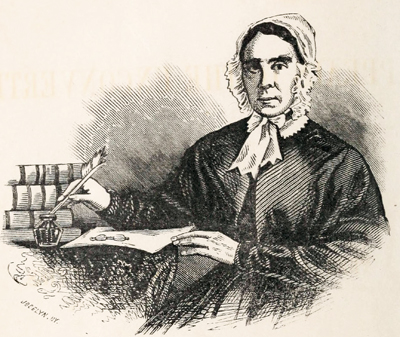 An engraving of Luzene Stanley Chipman published in 1852. Image from the Internet Archive.