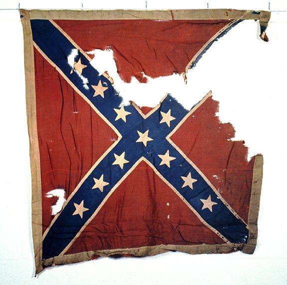 Confederate Battle Flag, associated with the 14th Regiment of NC Volunteers (24th Regiment of NC Troops), commanded by William J. Clarke in July 1861.
