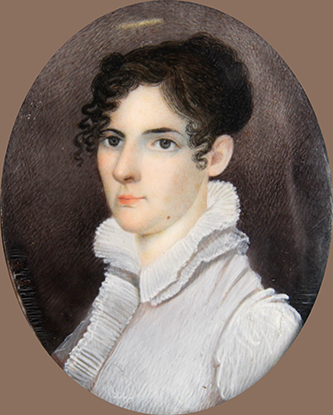 A miniature portrait of Richard Cogdell's daughter Ann Cogdell, who married John Wright Stanly. Image courtesy of Tryon Palace.