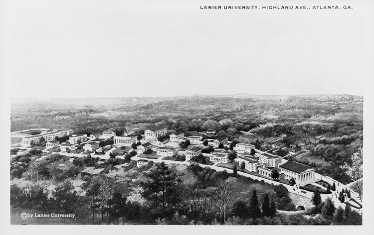 "Postcard of Lanier University, Atlanta, Fulton County, Georgia, ca. 1900-1939?" Photograph. Courtesy, Georgia Archives, Vanishing Georgia Collection, ful0055.
