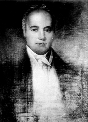 A photograph of a portrait of Joseph Gales Senior. Image courtesy the State Archives of North Carolina.