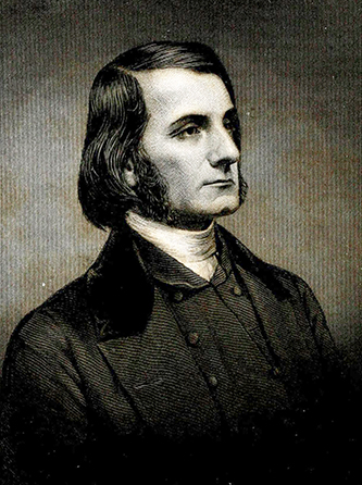 An 1859 engraving of Reverend Fordyce Mitchell Hubbard. Image from Archive.org. 